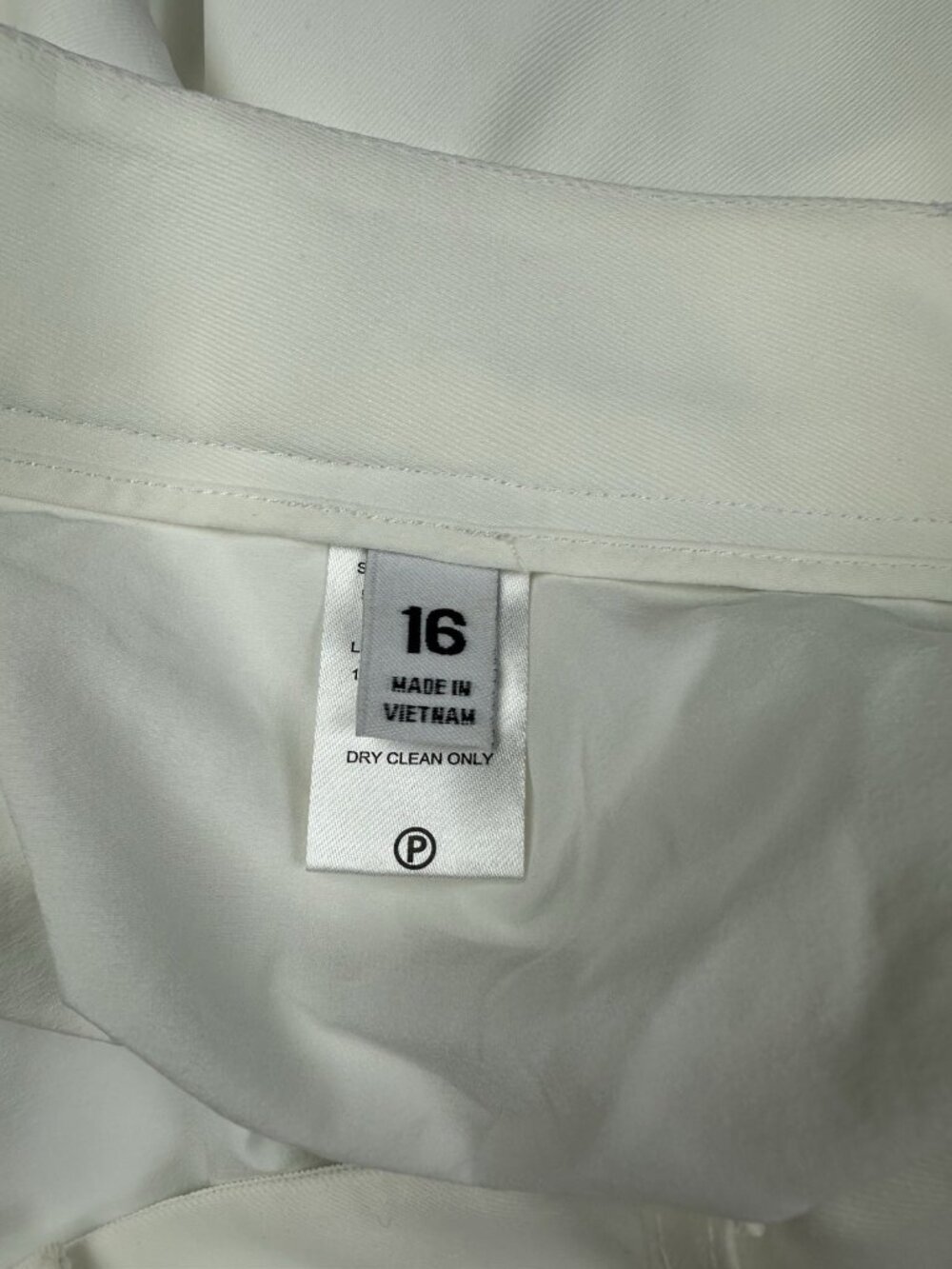Little Black Tux Women's White Tuxedo Pants Black Side Stripe Size 16 NWT Formal - Picture 15 of 16